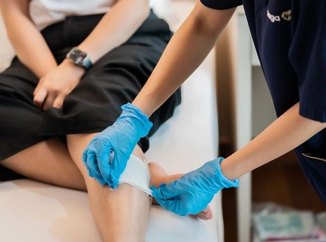 What is that yellowish-white membrane inside the wound?